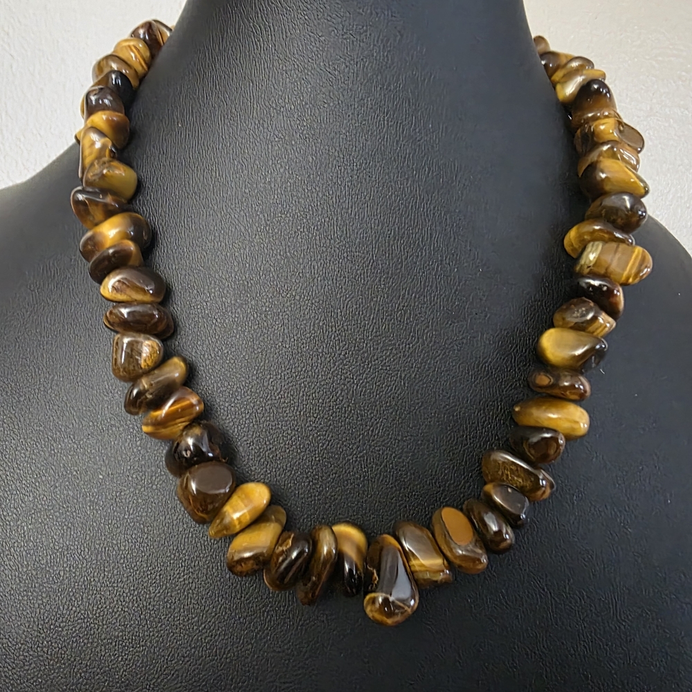Brown and Tan Beaded Necklace